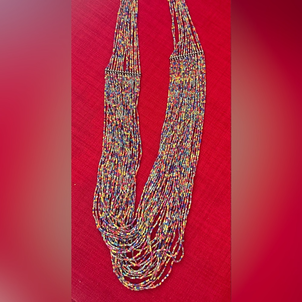Multicolored beaded necklace